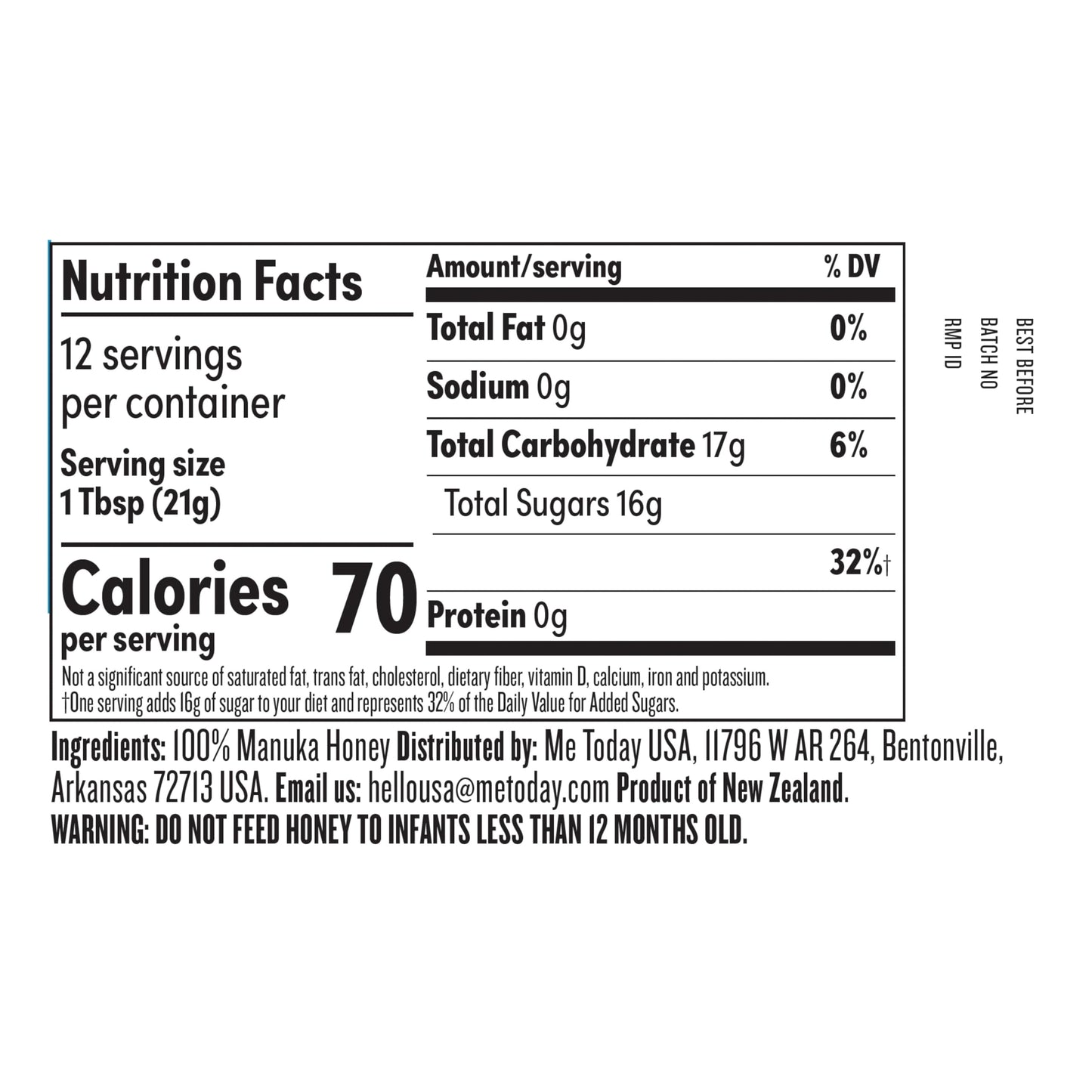 Me Today - Manuka Honey Umf 13+/Mgo 404+ From New Zealand (8.8Oz) Authentic, Raw & Unpasteurized