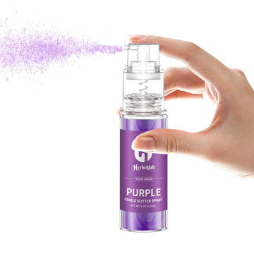 Purple Edible Glitter Spray - 10G Edible Purple Glitter For Cakes Food Grade Metallic Shimmer Powder Cake Sprinkles For Cookie D