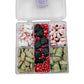 Homankit Halloween Sprinkles for Cake Decorating Edible Eyes Red Black Sprinkles Dog Bones Tombstone Skull Sprinkle Mix Cake Cup