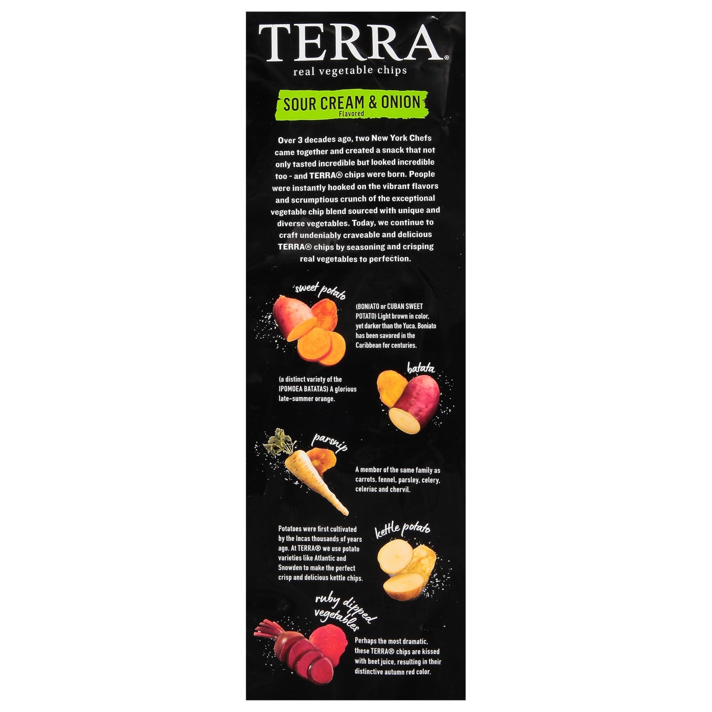 Terra Vegetable Chips, Sour Cream & Onion, 5 Oz (Pack Of 6)