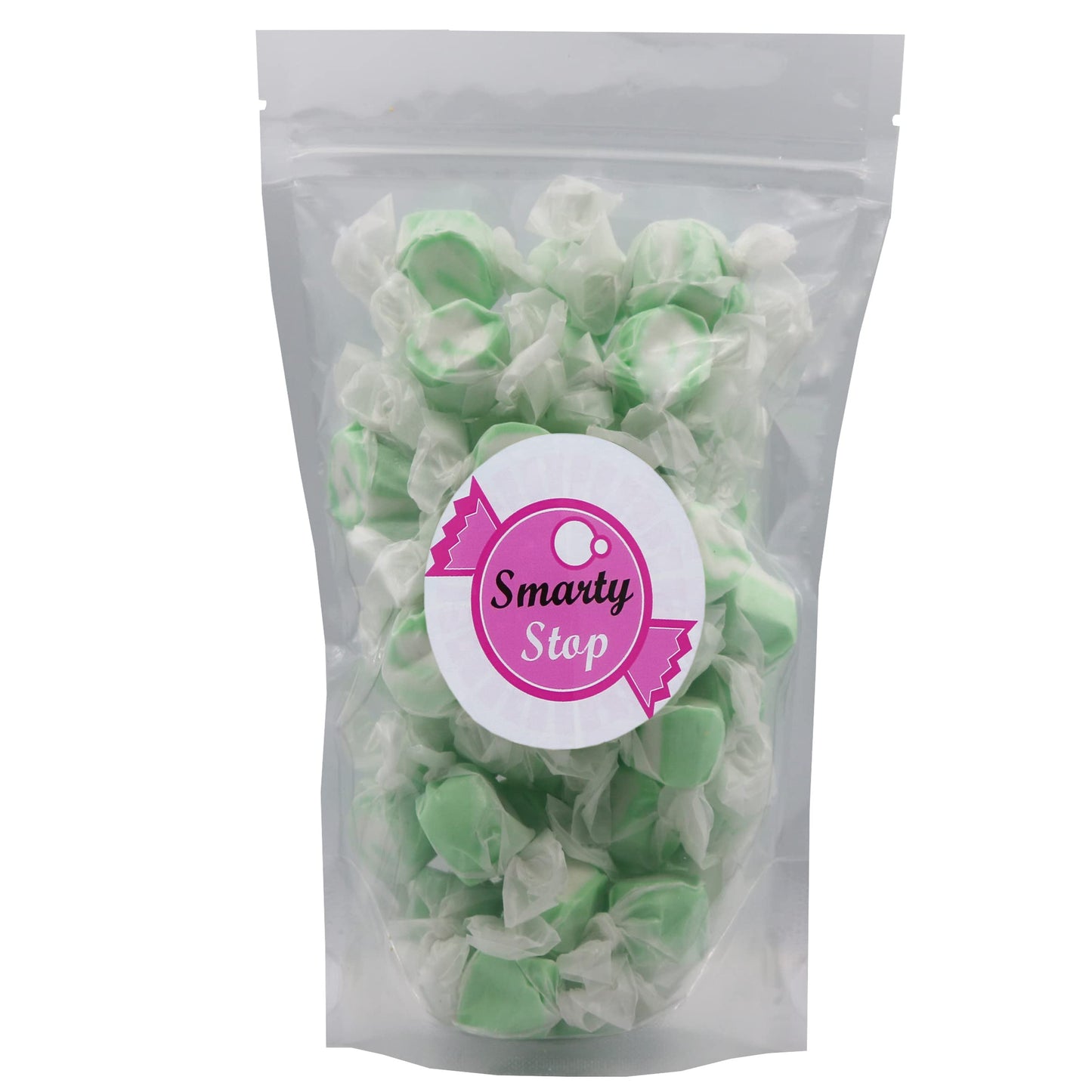 Gourmet Soft And Chewy Salt Water Taffy Candies - Individually Wrapped - Bulk Bags (Spearmint, 1 Pound (Pack Of 1))