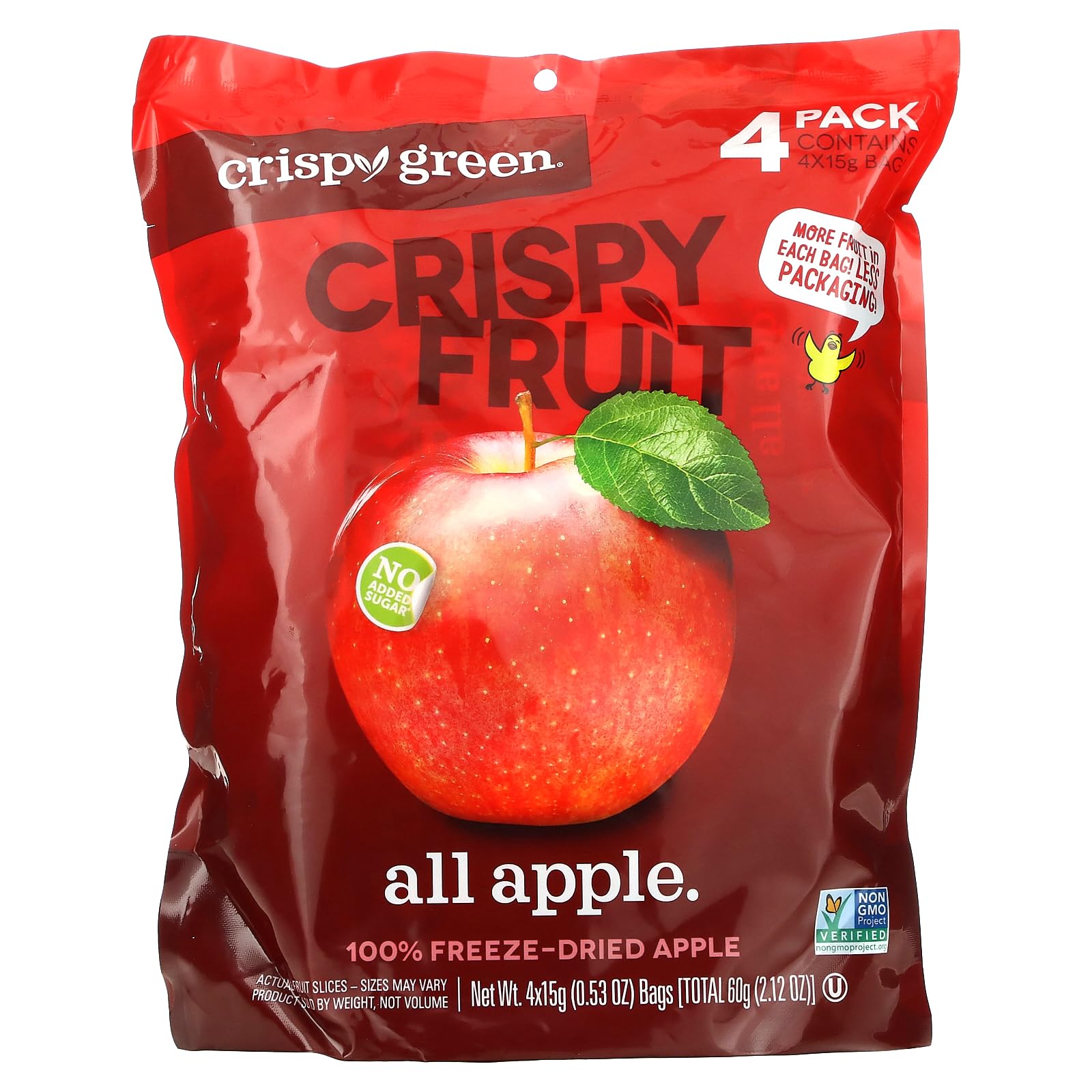 CRISPY GREEN Freeze Dried Apple, 2.12 OZ