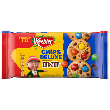 Keebler Chips Deluxe Cookies Rainbow with M&M's Chocolate Candies, 14.6 Oz. (Pack of 1)