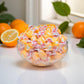 Premium Tangerine Saltwater Taffy Chewy Candies Classic, Zesty Fruit Flavor Bulk 1 Lb Bag 60+ Pieces Individually Wrapped, Nut &