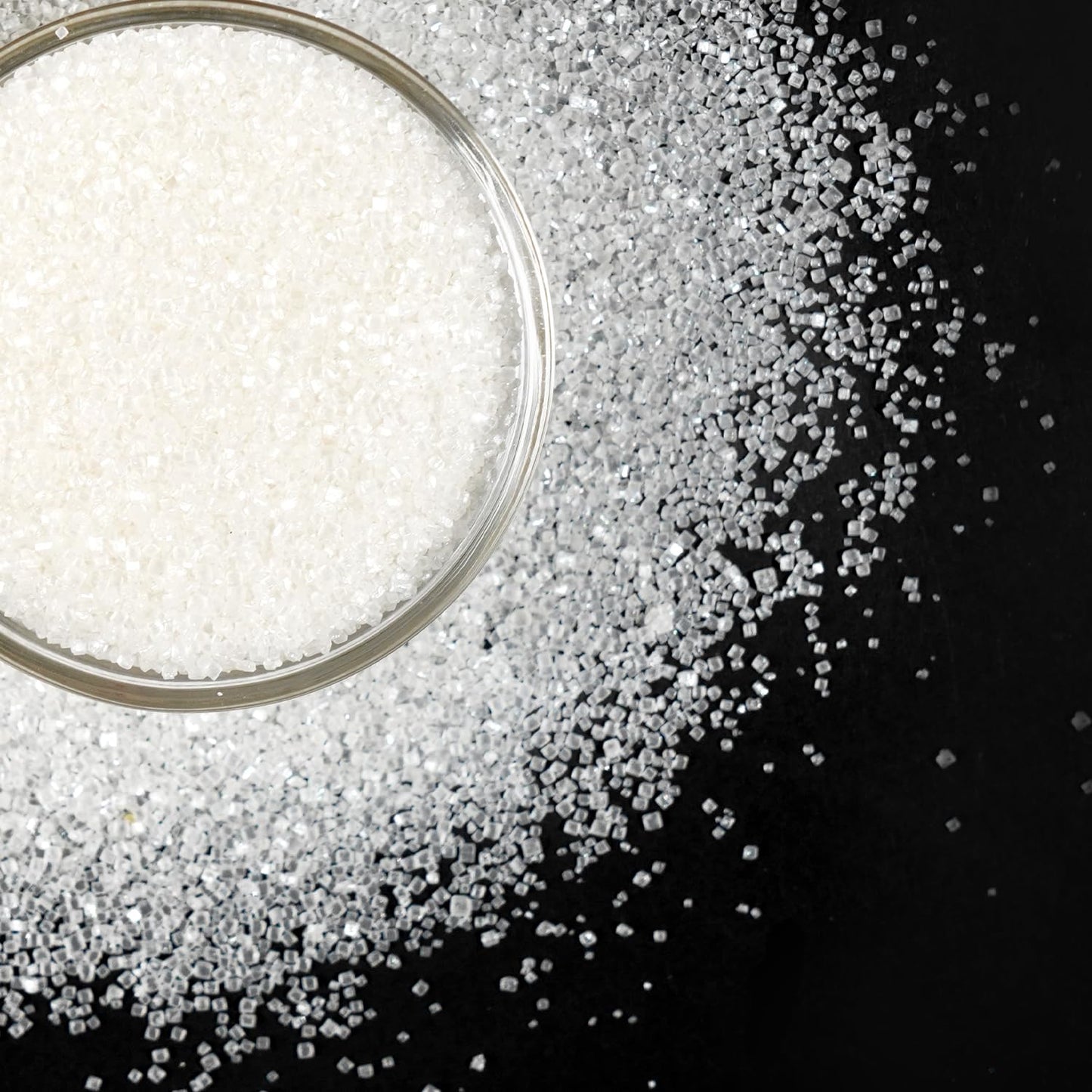 Edible White Sprinkles, White Sanding Sugar Sprinkles For Cake Decorating, Food Grade 150G, Cookie & Cupcake Topper Decoration,