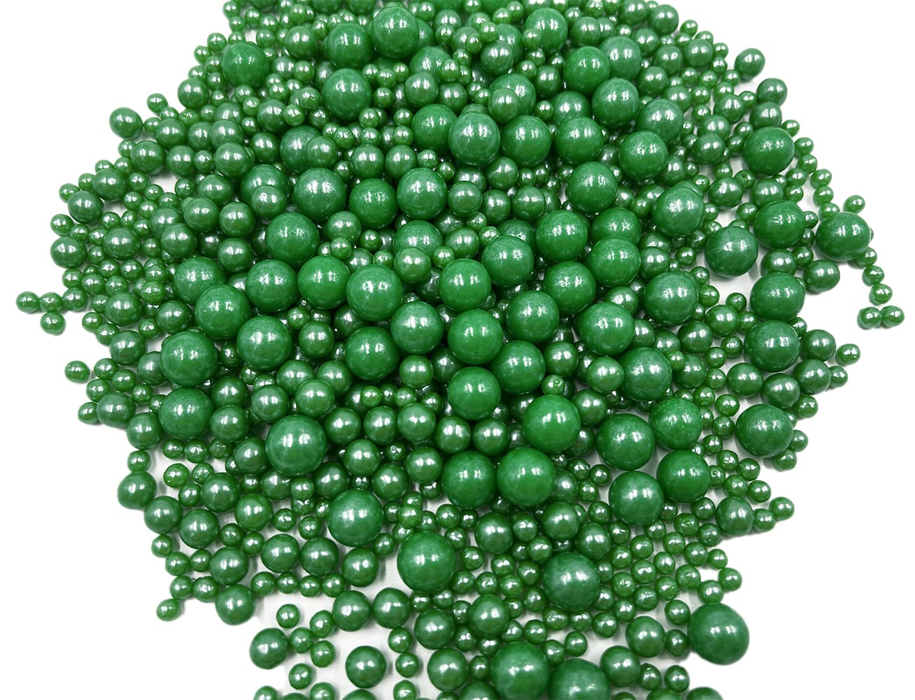 Christmas Sprinkles Pearl Sugar Green Candy 130g/ 4.6oz Baking Edible for Cake Decorations Cupcake Toppers Cookie Decorating Ice