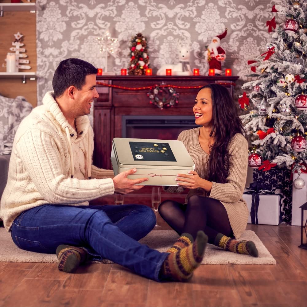 Dulcet Gift Baskets Sweets Sampler Gift Tin with Fresh Baked Pastries and Brownies for Holidays and Gatherings