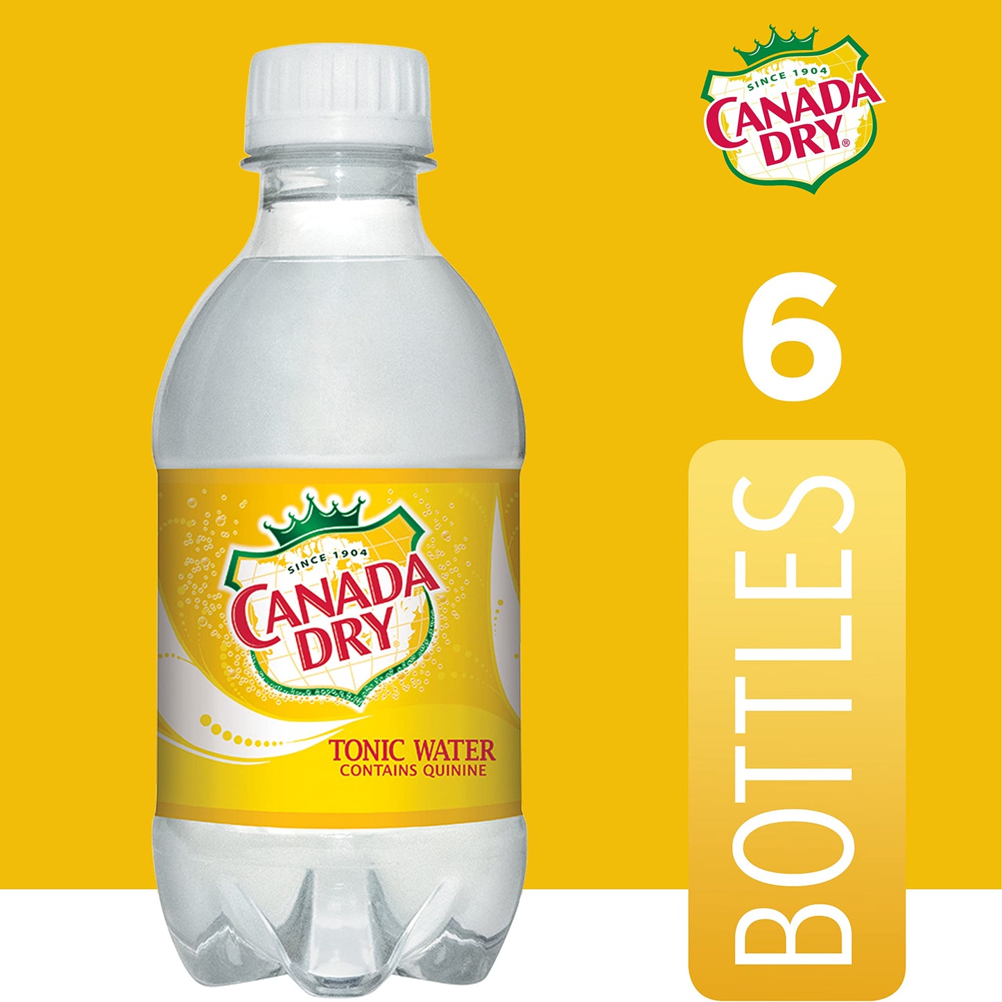 Canada Dry Tonic Water, 10 fl oz Plastic Bottles, 6 Pack
