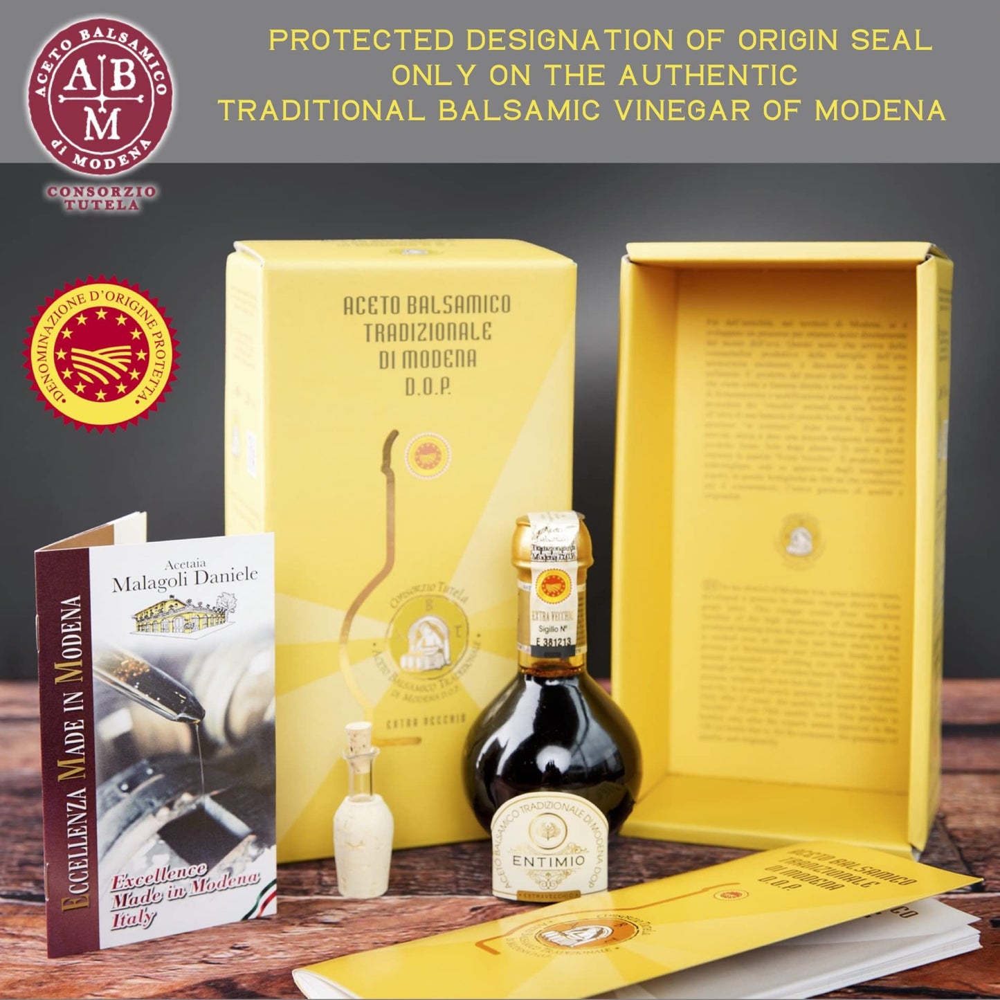 Entimio Extra Vecchio - Dop Aged 25+ Years Traditional Modena Balsamic Vinegar From Modena, Italy - Authentic From Small Family