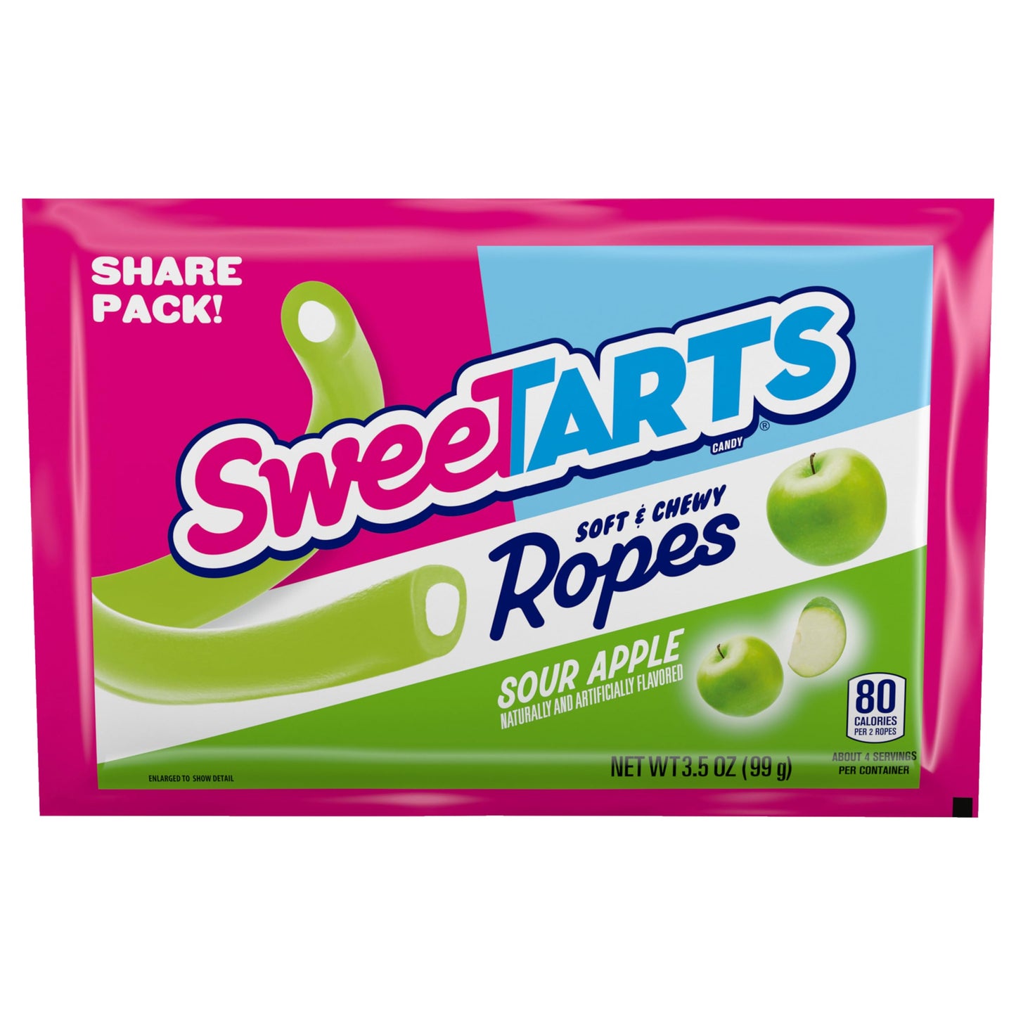 SweeTARTS Ropes, Sour Apple Flavor, 3.5 Ounce Pouches (Pack of 12)