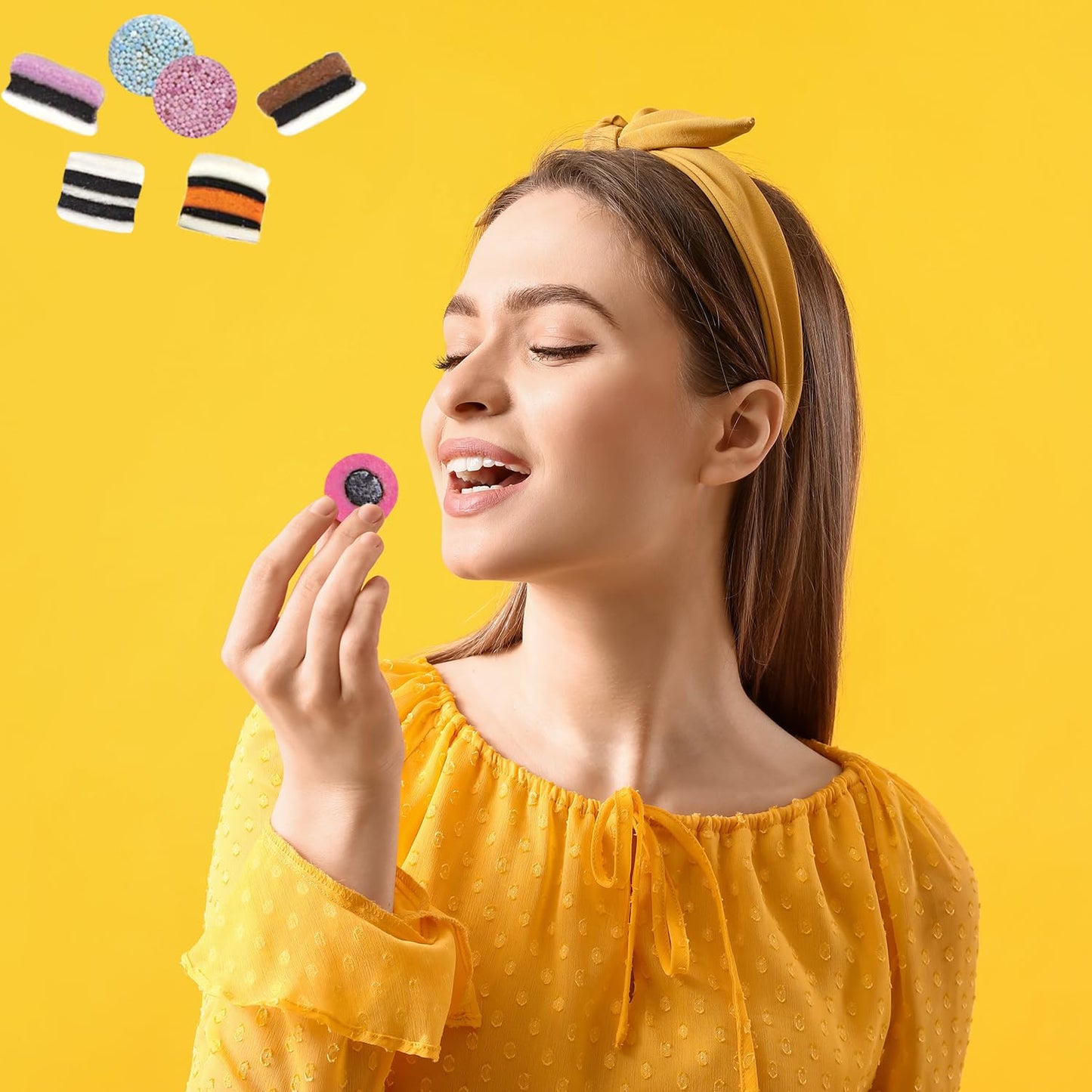 Fruidles English Style Allsorts Licorice Allsorts Gummies, Non-GMO (Half-Pound)