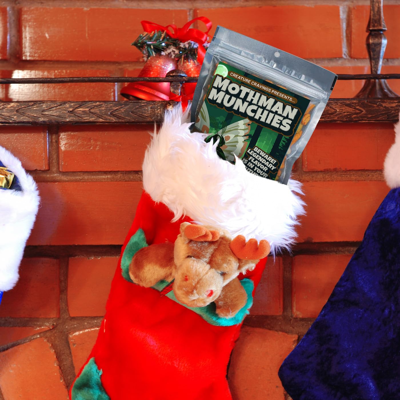 Mothman Munchies Gourmet Trail Mix for Scary Movie Lovers Halloween Basket Ideas for Men Weird Cryptid Stocking Stuffers Spicy S