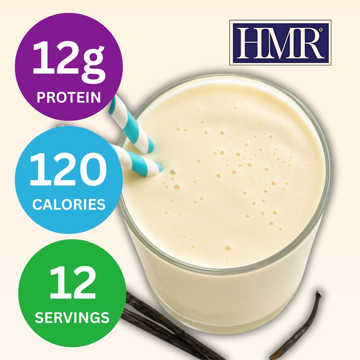 HMR 120 Classic Shake Meal Replacement Powder | Vanilla Shake Mix to Support Healthy Weight Loss | 12g of Protein | Nutritional