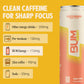 BUM Sugar-Free Energy Drink  Peach Mango - Lightly Carbonated & No Artificial Colors  Natural Caffeine & Citicoline for Energy & Focus  Brain Boost & Workout Sports Beverage - 12 oz  Pack of 12