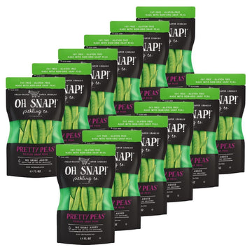OH SNAP! Pretty Peas (12 Pack) - Pickled Sugar Snap Peas Snacks - Fresh Packed Ready To Eat - Gluten-Free, Fat-Free & Made With 