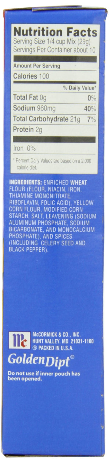 McCormick Golden Dipt Fish 'n Chips Seafood Batter Mix, 10 oz (Pack of 8)
