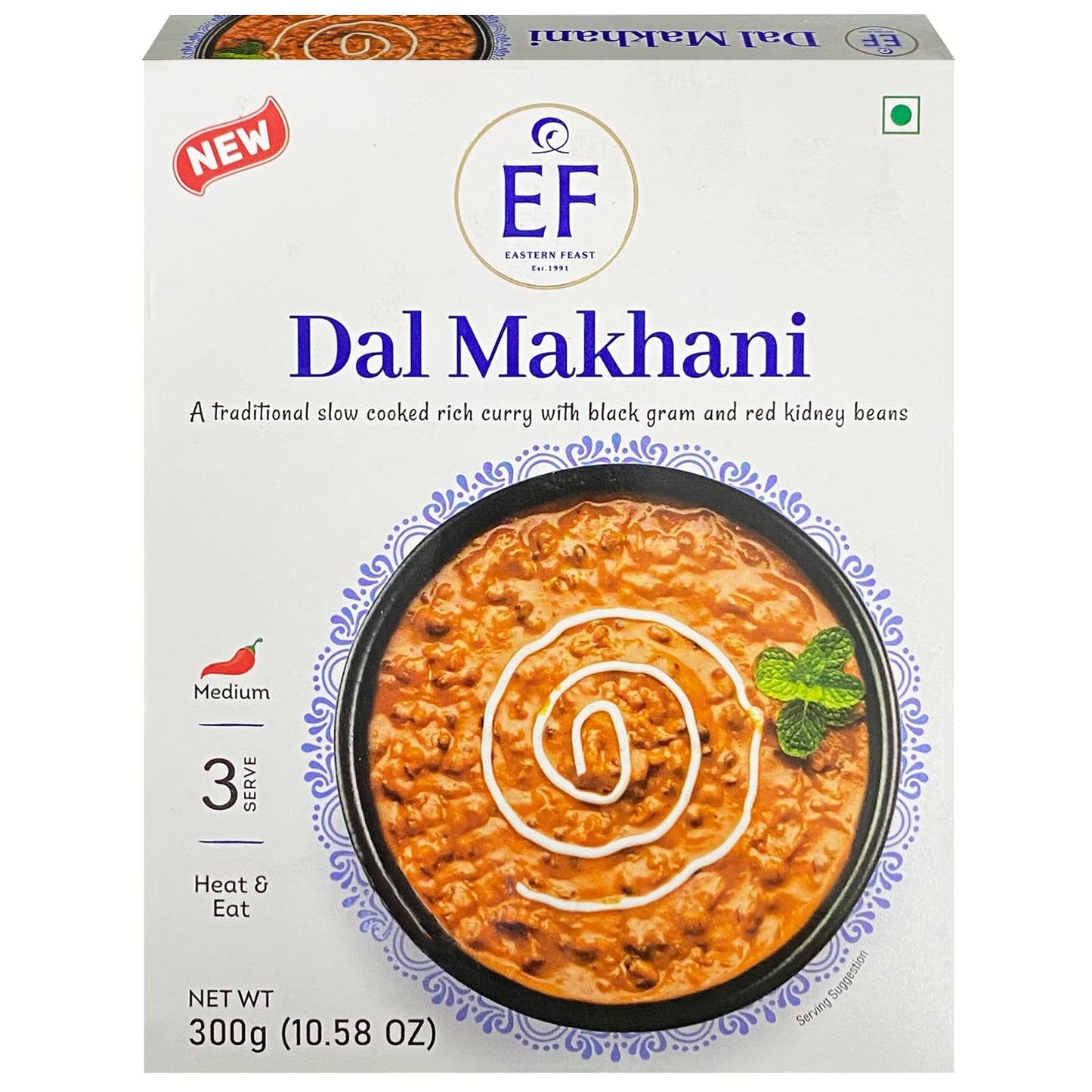 Eastern Feast - Dal Makhani, Ready To Eat Vegetarian Curry, (Pack Of 4), Gluten Free