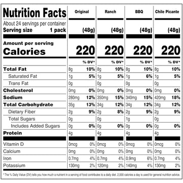 Corn Nuts Variety Pack 24 Pack - Original, Ranch, Bbq, Chile Picante Con Limon Crunchy Corn Kernels