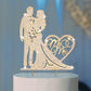 Jaciya Wedding Cake Topper AB Crystal Rhinestone Metal Mr and Mrs Cake Topper Wedding Bride and Groom Bridal Shower Party Gold W