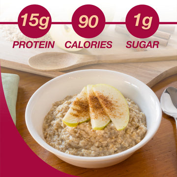 ProtiDIET High Protein Oatmeal - Apple Cinnamon, 15g Protein, Sugar Free, 6.2 oz (Pack of 1), Model BTL411400