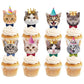 TSJ Cat Cupcake Toppers - 24PCS Paper Decorations, Kitten Theme, Party Supplies, D-C-T-N-02, Cat Cupcake Topper New