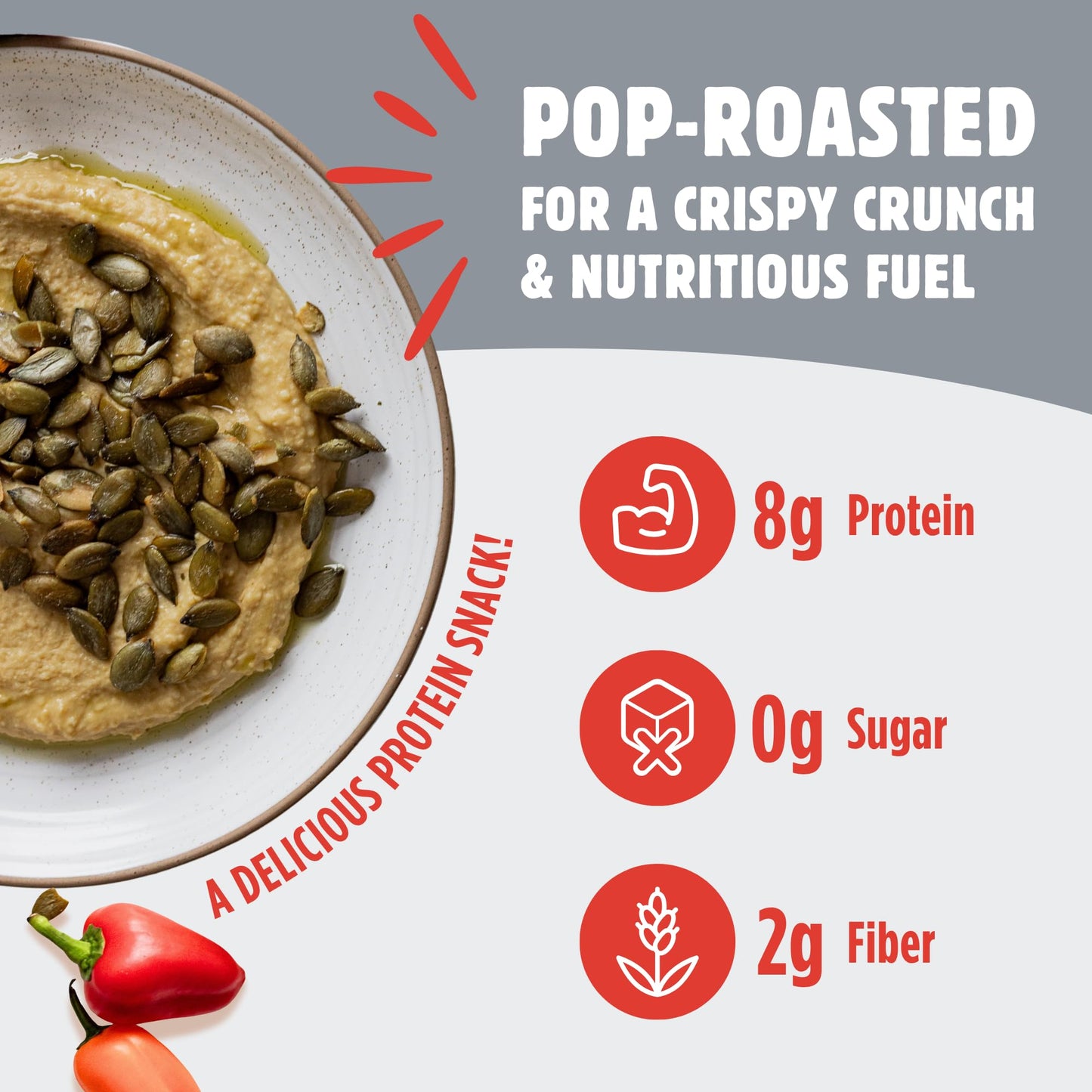 Top Fox Snacks - Organic Pop-Roasted Pumpkin Seeds | Healthy Protein Snacks - Gluten Free - Keto And Vegan Friendly (Salt & Pepper, 3.5 Oz - 6 Pack)