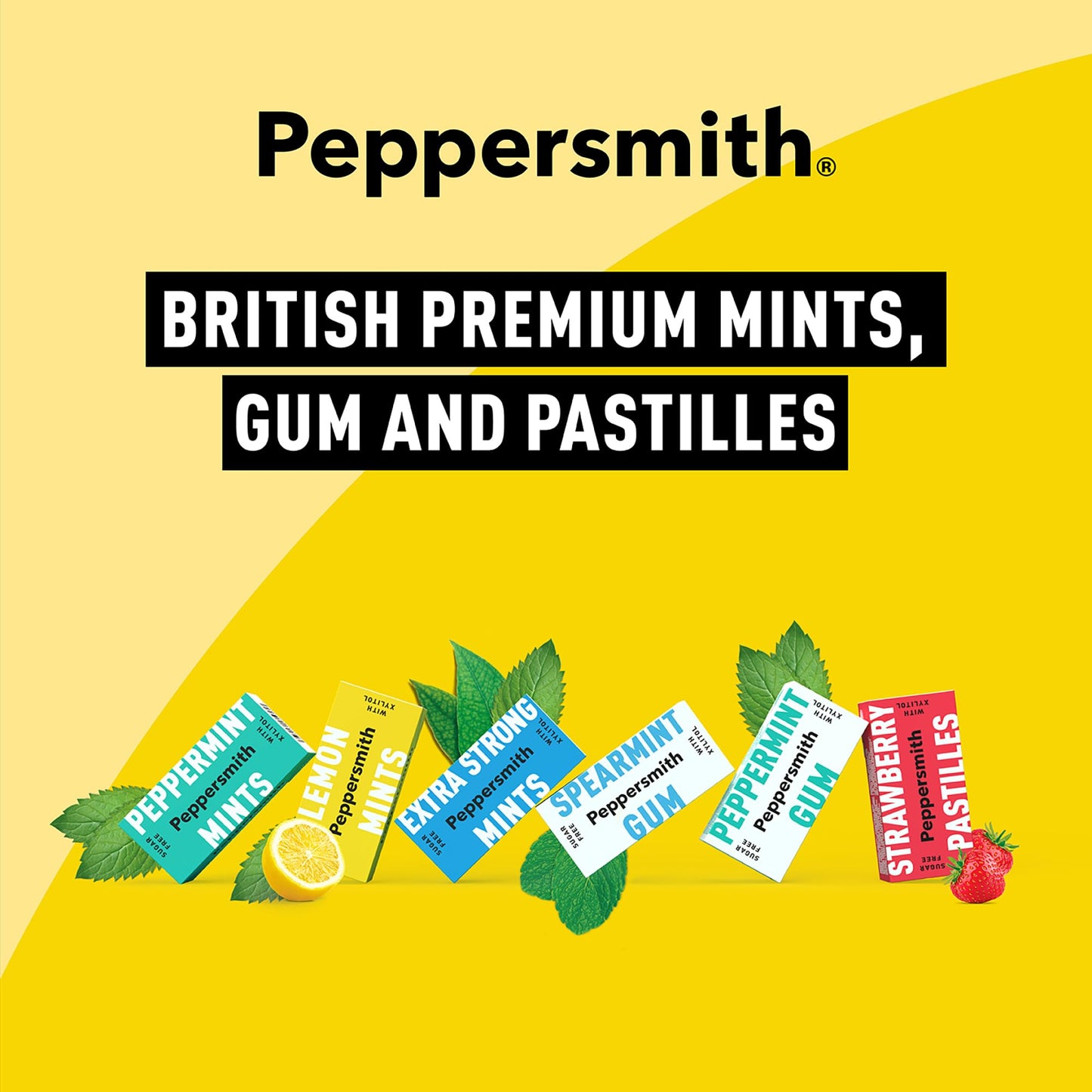 Peppersmith 100% Xylitol Mints, Sicilian Lemon and Fine English Peppermint, 25 Mints15 g (Pack of 12, Total 300 Mints)