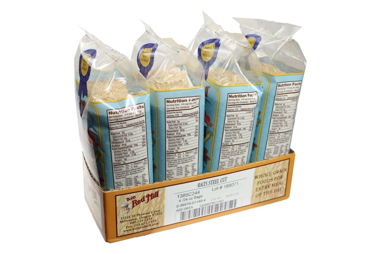 Bob's Red Mill Steel Cut Oats, 24 Oz (4 Pack)