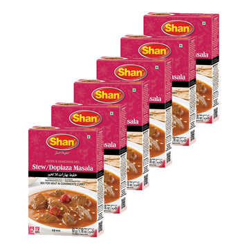 Shan Stew/Dopiaza Recipe & Seasoning Mix, 1.76 oz (Pack of 6) - Authentic Indian Spices for Meat & Vegetable Stews