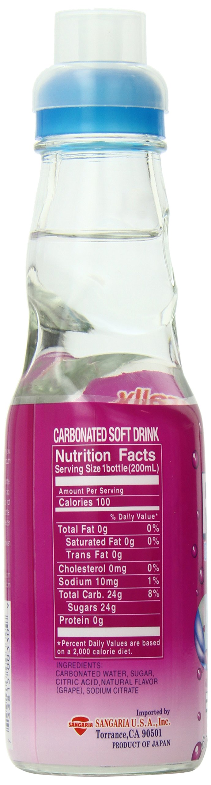 Sangaria Ramune Grape, 6.76 Fl Oz (Pack of 6)