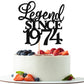 Rsstarxi Cake Topper, Legend Since 1975, Glitter Design, 5.3x9.2 inches, Black, Model XM310-black 1973