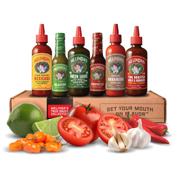 Melindas Taco Sauce Collection - 6 Pack Variety Hot Sauce - Gluten Free, Vegan, Keto - 54 Oz Total