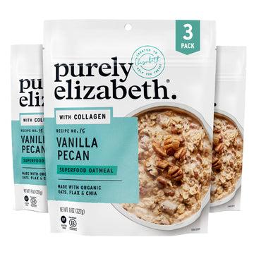 Purely Elizabeth Collagen Oatmeal, Vanilla Pecan, Made With Organic Oats, Amaranth, Quinoa, And Chia Seeds, Gluten-Free, Non-Gmo
