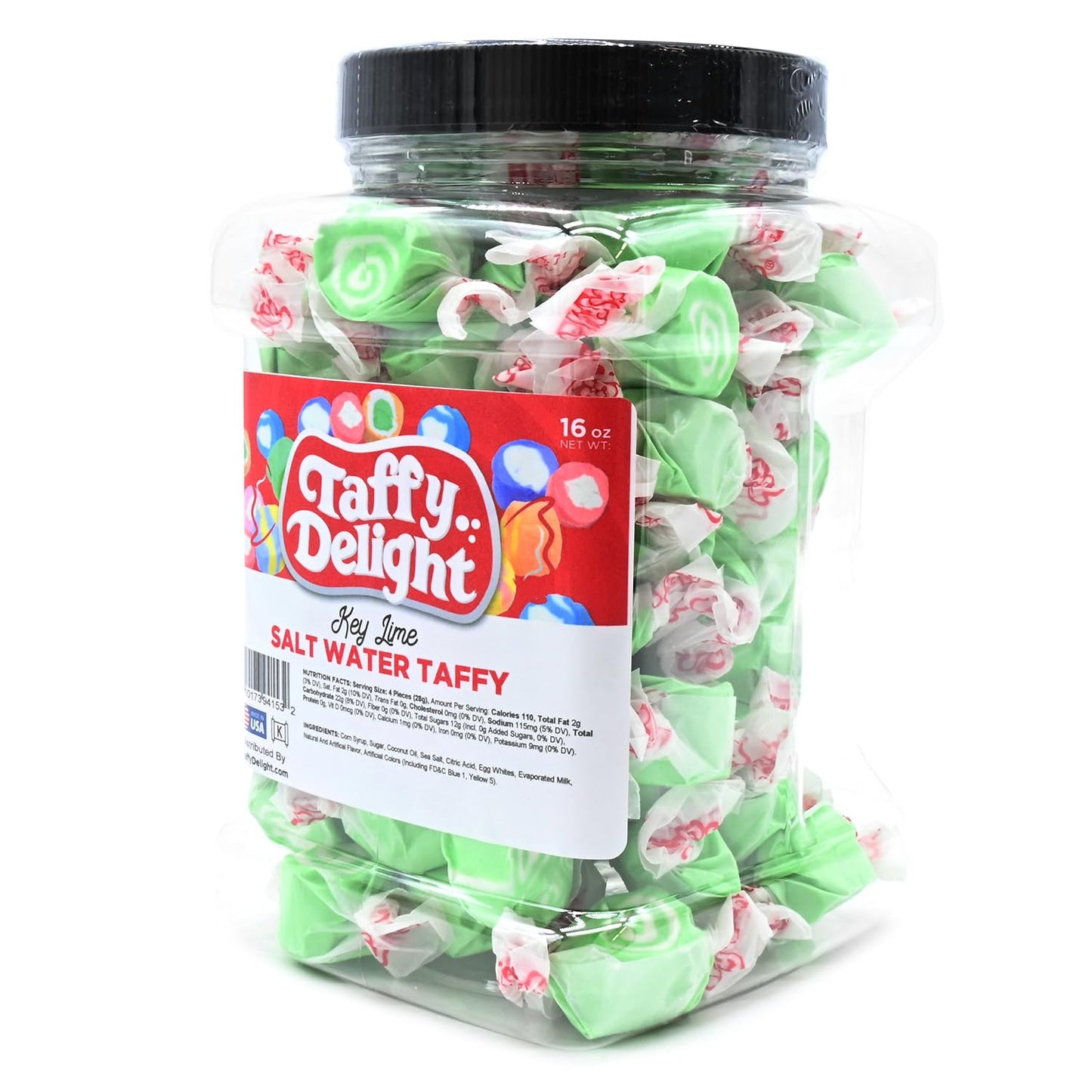 Taffy Delight Salt Water Taffy (16Oz, Key Lime)