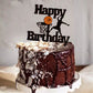Cyodoos Basketball Happy Birthday Cake Topper Basketball Scene Themed Cake Fruit Picks For Man Boys Father Birthday Event Party