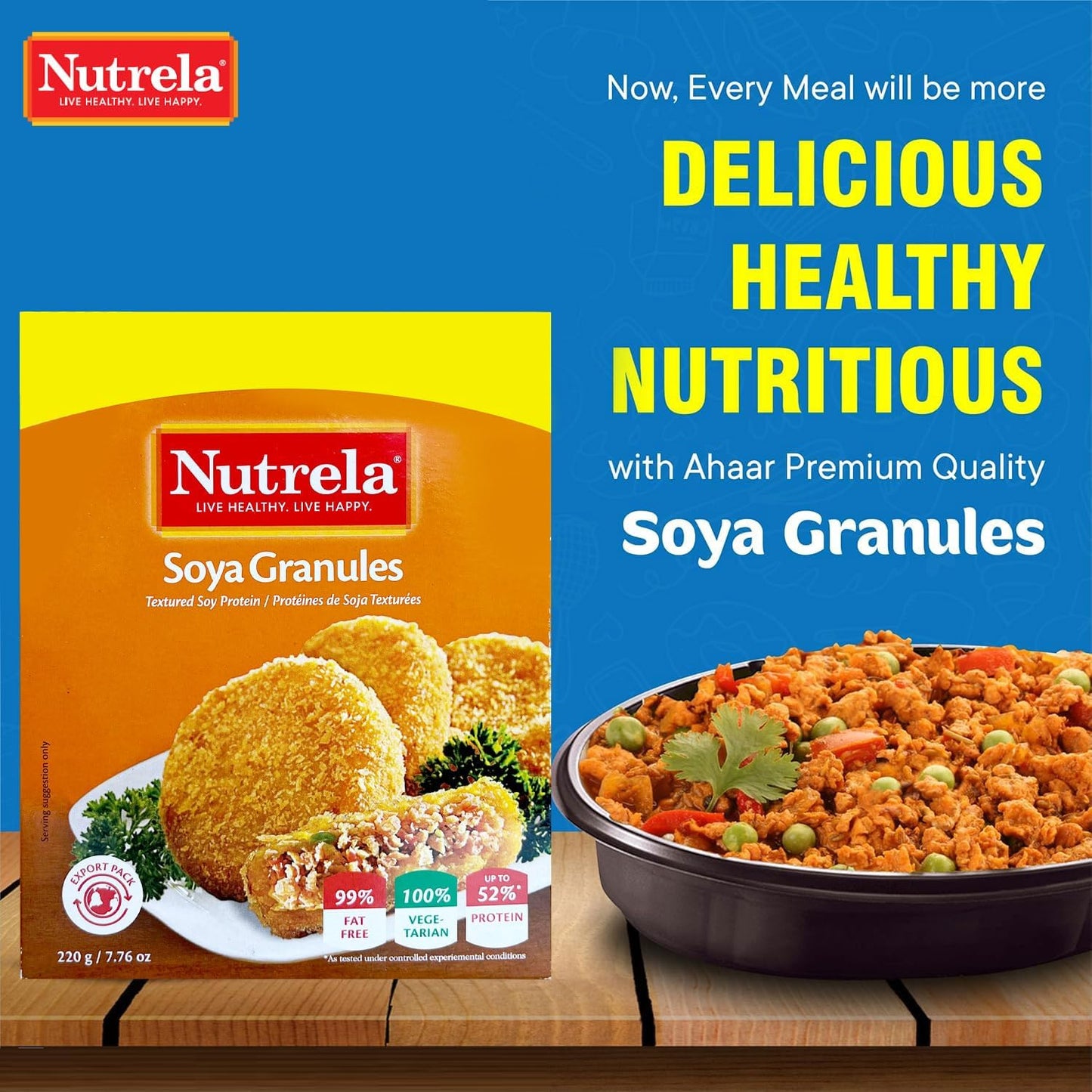 Nutrela Soya Granules 220G / 7.76 Oz