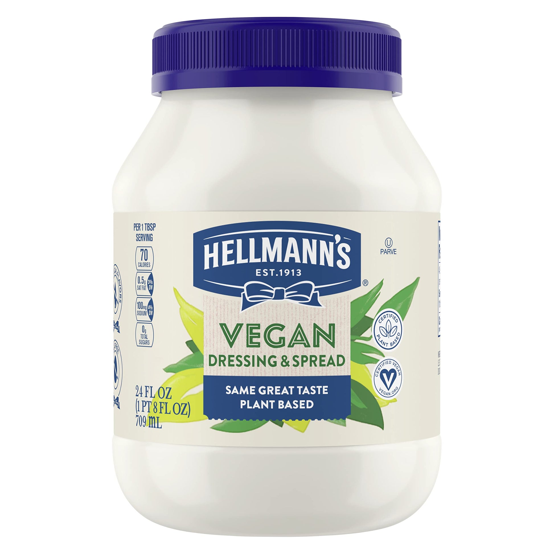 Hellmanns Vegan Dressing and Spread Vegan 1 ct For a Creamy Sandwich Spread or Condiment Same Great Taste, Plant Based, Free Fr