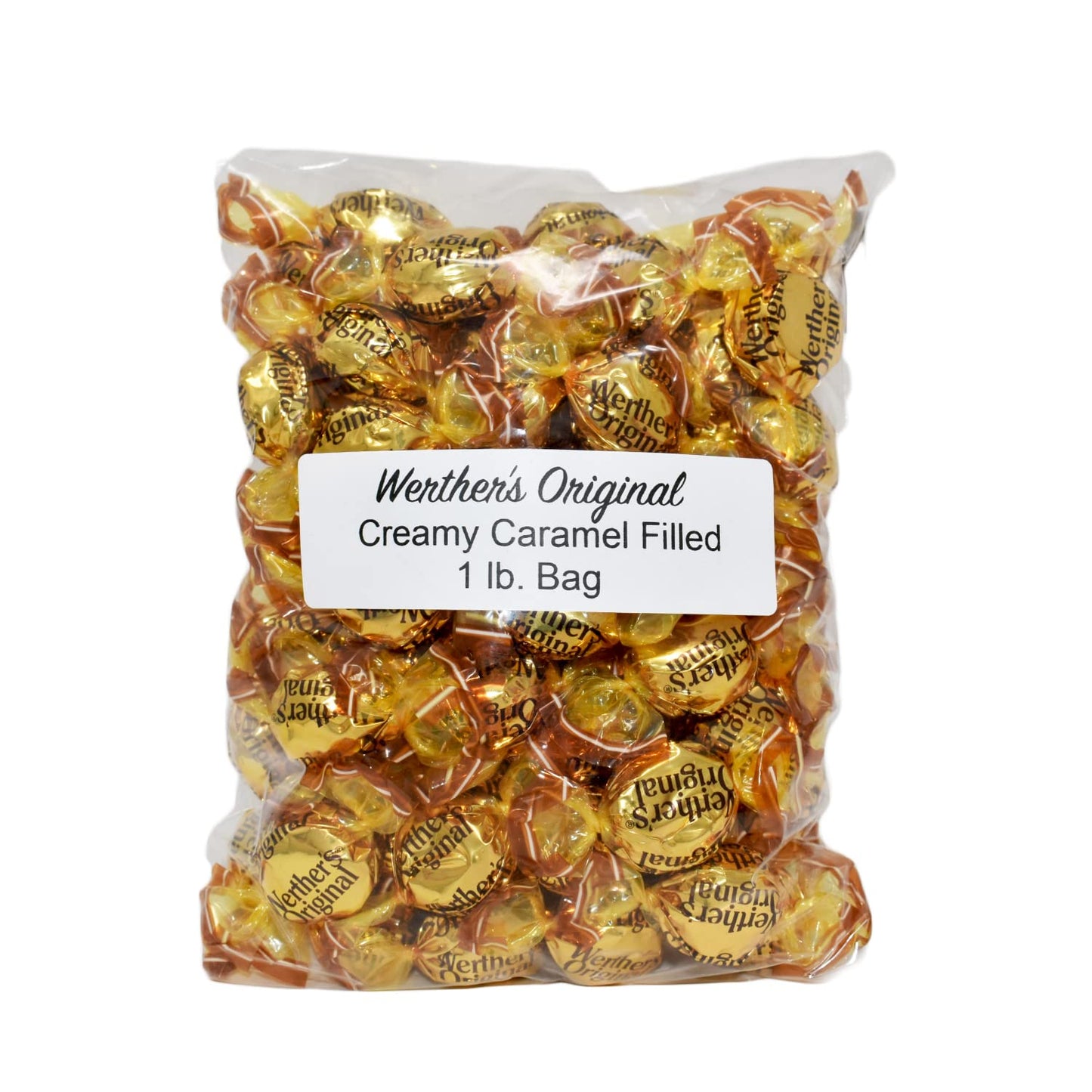 Bulk Werthers Original Hard Candy | Bulk Candy Individually Wrapped | Werthers Caramel Candy | 1 Lb Individual Flavor Bag | Ships In An Aromatik™ Resealable Pouch (Creamy Caramel Filled)