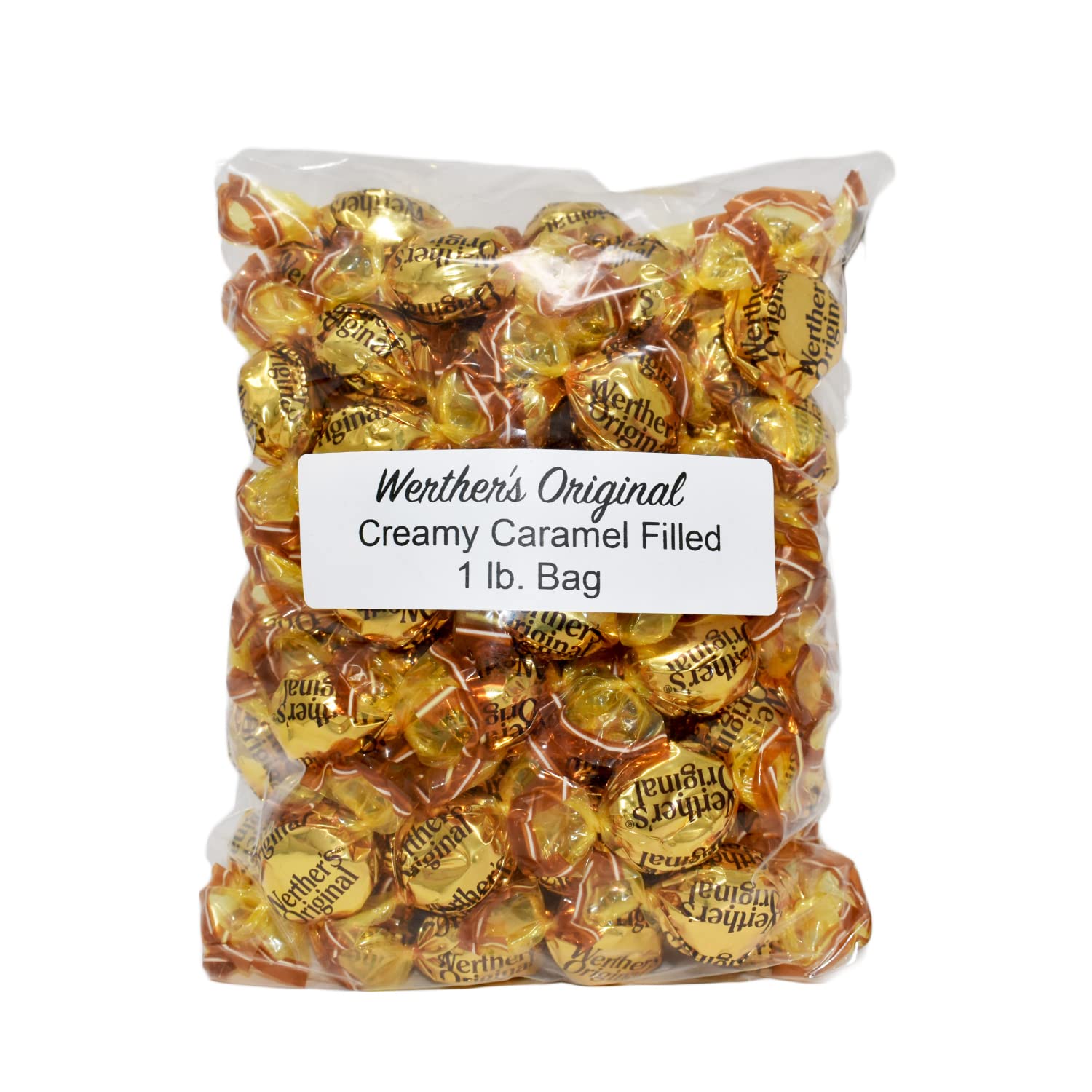 Bulk Werthers Original Hard Candy | Bulk Candy Individually Wrapped | Werthers Caramel Candy | 1 Lb Individual Flavor Bag | Ships In An Aromatik™ Resealable Pouch (Creamy Caramel Filled)