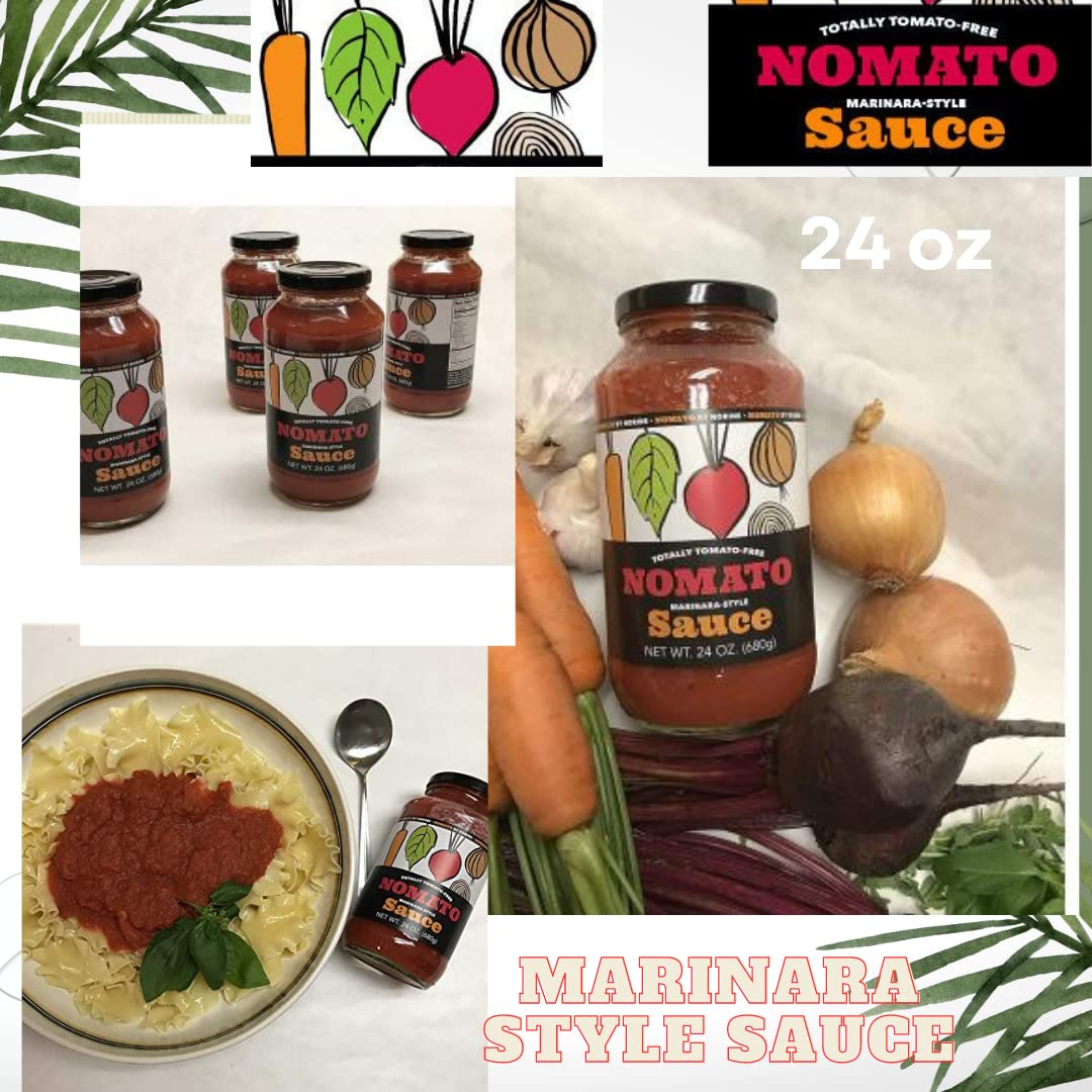 Nom (Nomato Sauce - 2 Pack) |Tomato Free | Gluten Free| Nut Free |Dairy Free | Perfect For Pizzas, Soups, Chili, Stews, Pasta, B