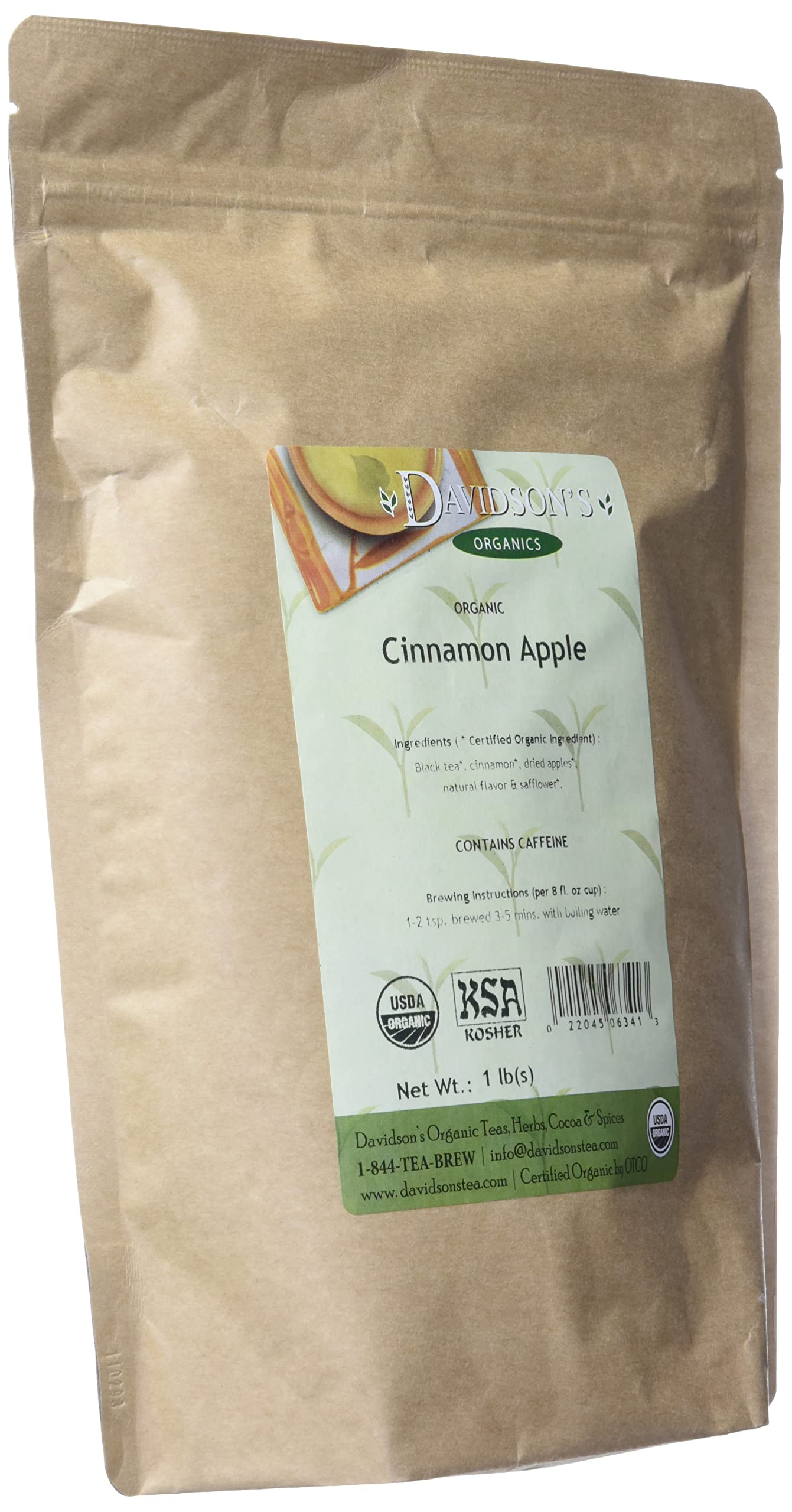 Davidson'S Organics, Cinnamon Apple, Loose Leaf Tea, 16-Ounce Bag
