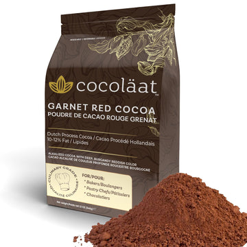Cocolat Garnet Red Dutch Cocoa Powder | Culinary Grade for Bakers, Pastry Chefs, & Chocolatiers | 10/12% Cocoa Butter | Resealab