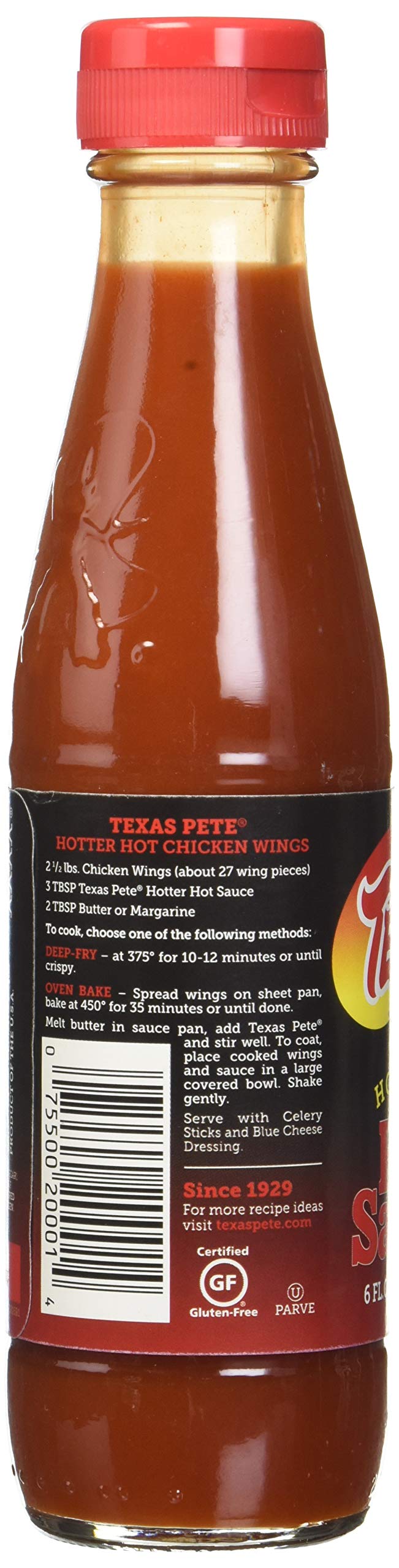 Texas Pete Hotter Hot Sauce, 6 Ounce (4 Bottles)