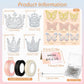 Crown Cake Topper, Princess Little Crown - 12Pcs Crown,36Pcs 3D Butterfly, 10Blessing Card 100Pcs Flower Pins, Children'S Birthd