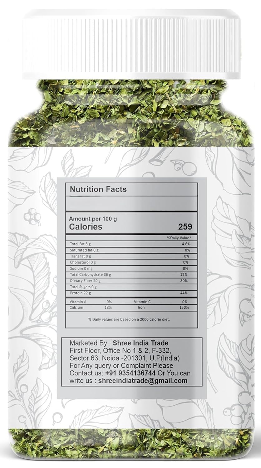 AYURVEDASHREE Dried Fenugreek Leaves (Kasoori Methi) 25gm PET Jar - All Natural, Vegan, NON-GMO, Indian Origin