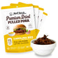 Meat Shredz - enhanced Dried Pulled Pork (Carolina BBQ - Sweet Mustard, 4 Pack) | Gluten Free | High Protein & Low Sugar | Bacon Bits | Dehydrated Backpacking & Camping Food | Shredded, Dried Jerky Chew Snack