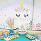 Unicorn Cake Topper Party Supplies Decorations For Girls Gold Unicorn Horn First Birthday Cake Topper Kit With Eyelashes, 5.8 In