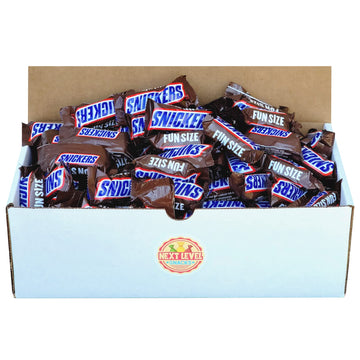 Snickers Fun Size Chocolate Caramel Candy Bars Bulk Box (Pack Of 120) Aprox. 4.8Lb