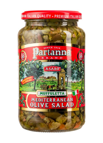 Partanna Mediterranean Muffuletta Salad - Authentic Sicilian - Product Of Italy - Savory, Rich and Bold Flavors - Premium Handpi