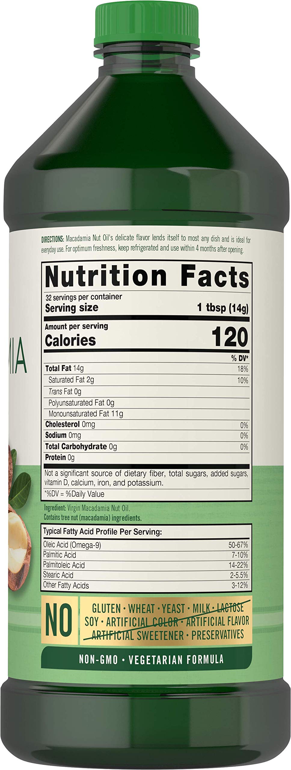 Carlyle Macadamia Nut Oil - Cold Pressed, Food Grade, Vegan - 3 x 16 Fl Oz Bottles, Non-GMO, Gluten Free, Virgin Oil